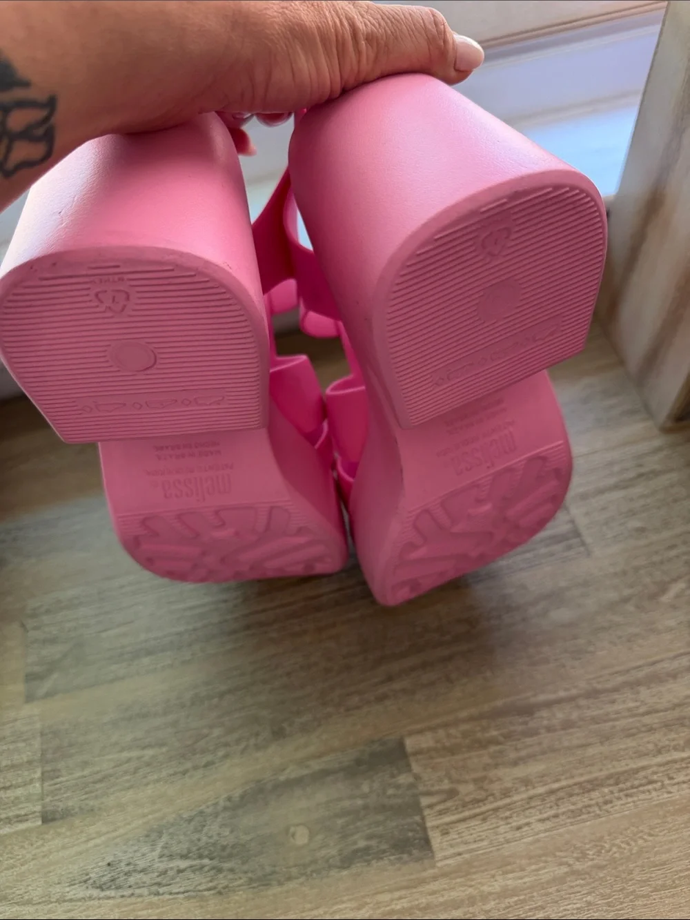Pink Platform Jelly Sandals Melissa, Lulu Platform